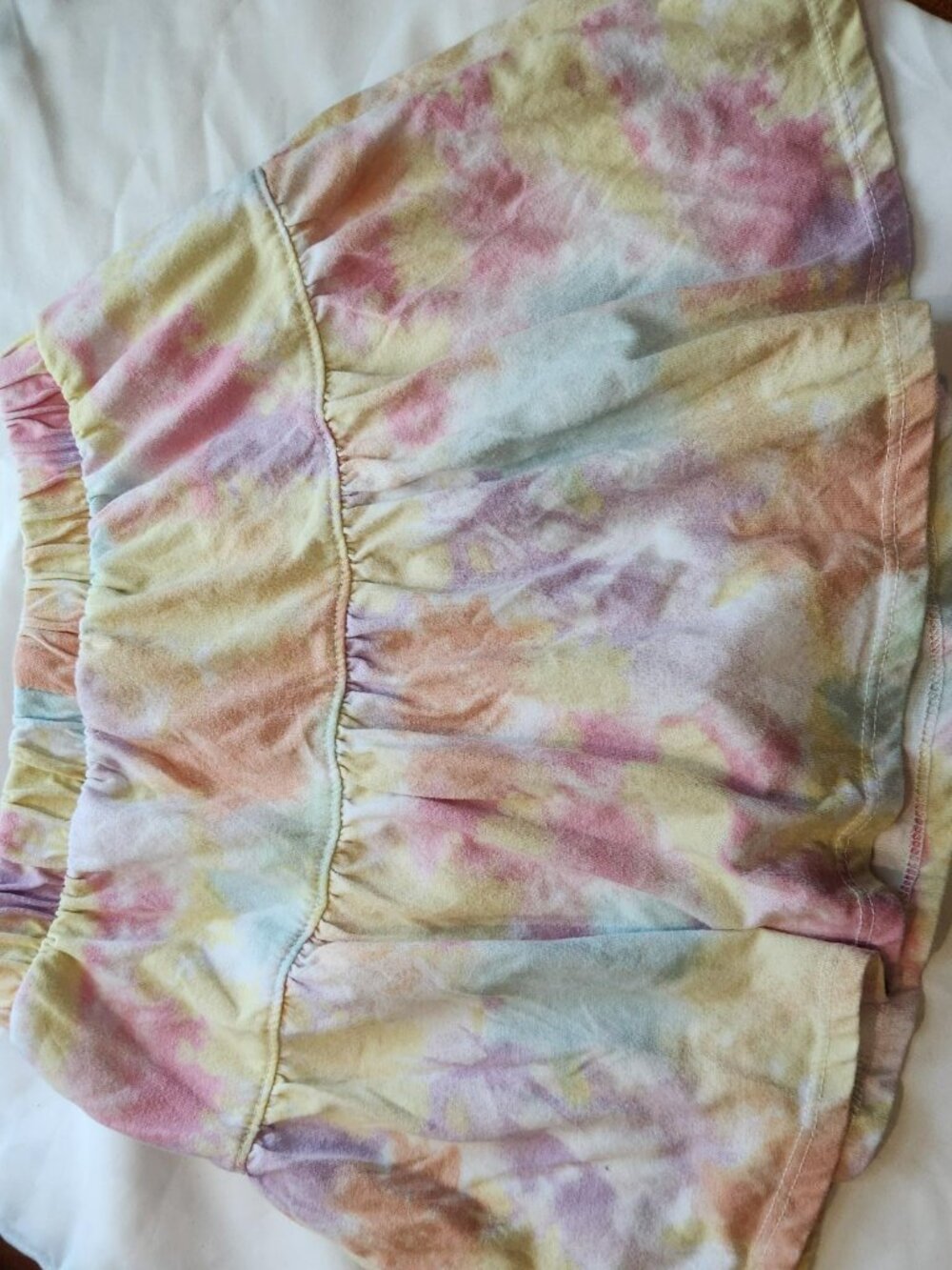 365 Kids from Garanimals Tie Dye Tiered Skirt Size 7 Pastel